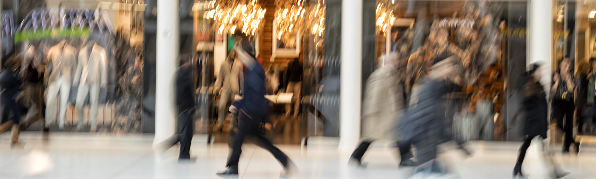Shoppers at Christmas