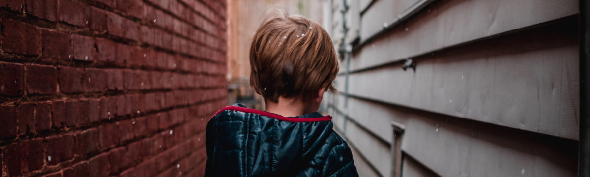 Small child on a cold day